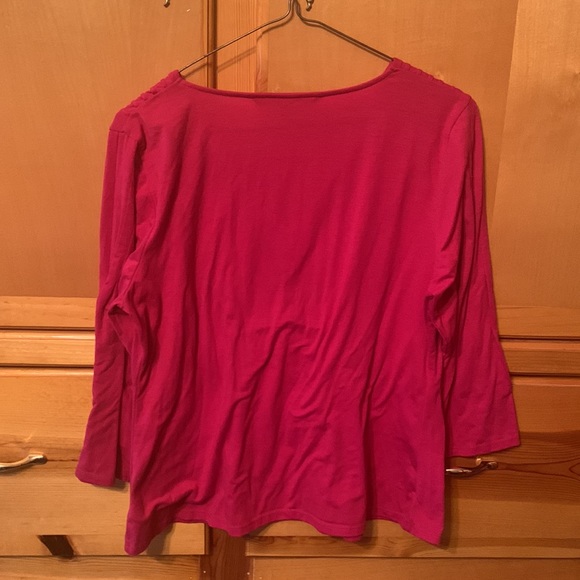Chadwick’s Petites v-neck long sleeve top size PL - Picture 4 of 7